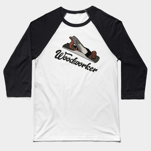 Woodworker Hand Plane Tool 2 Father Son Dad Woodworking Baseball T-Shirt by charlescheshire